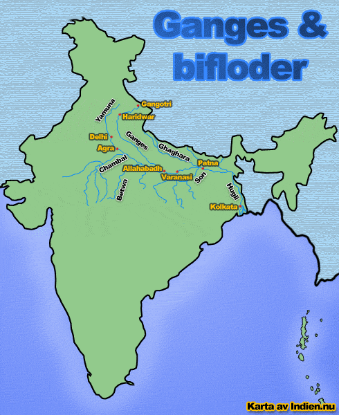 Floden Ganges och dess bifloder