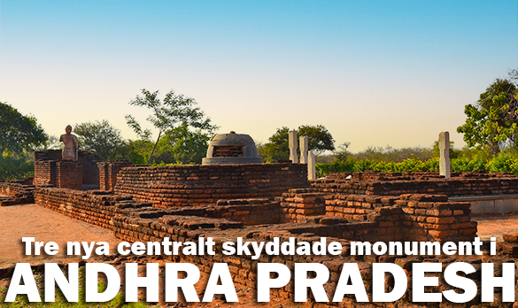 3 nya monument får statligt stöd i Andhra Prades, Indien